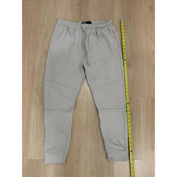 Men's Casual Beige Jogger Pants with Elastic Waistband - Picture 1 of 6